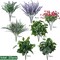 20PCS Artificial Plants for Outdoor Decor Realistic Faux Greenery & Flowers Fake Plastic Leaves with Stems UV Resistant Outside Bushes for Garden Patio and Porch